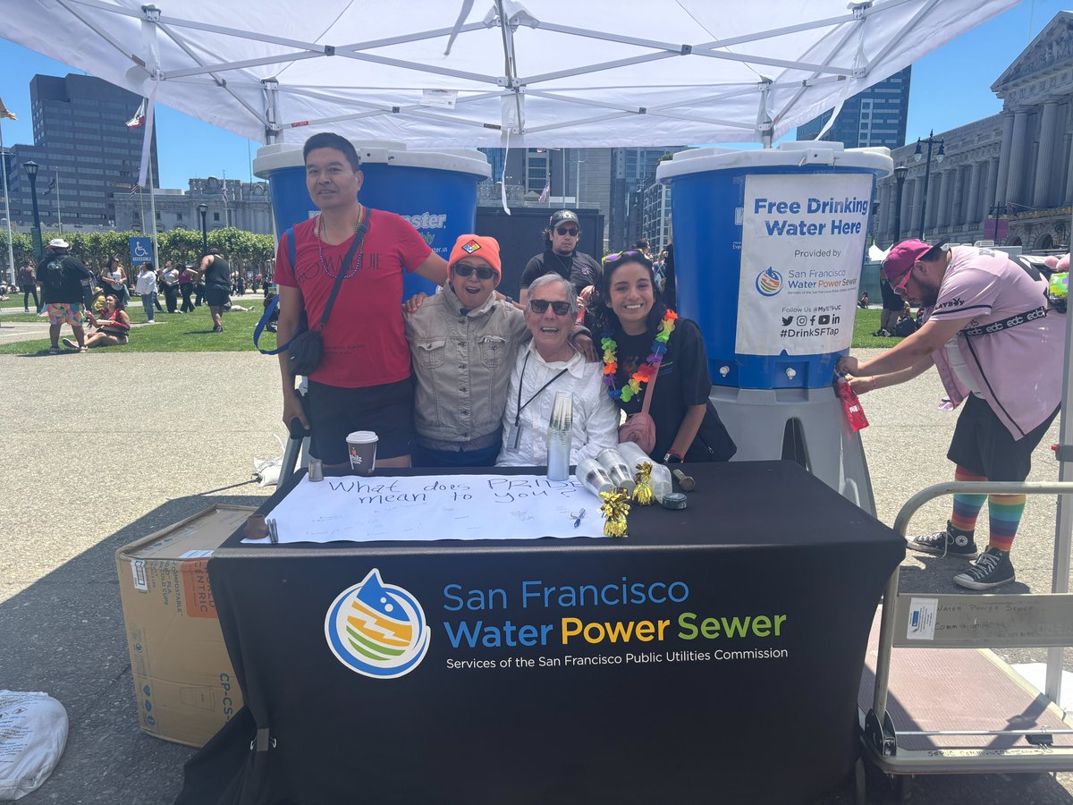 We had an amazing time this past weekend serving everyone up with delicious SF tap water. 💦 
We take great pride in serving our City. 🫶
Happy Pride, San Francisco! 🏳️‍🌈🏳️‍⚧️#SFPride