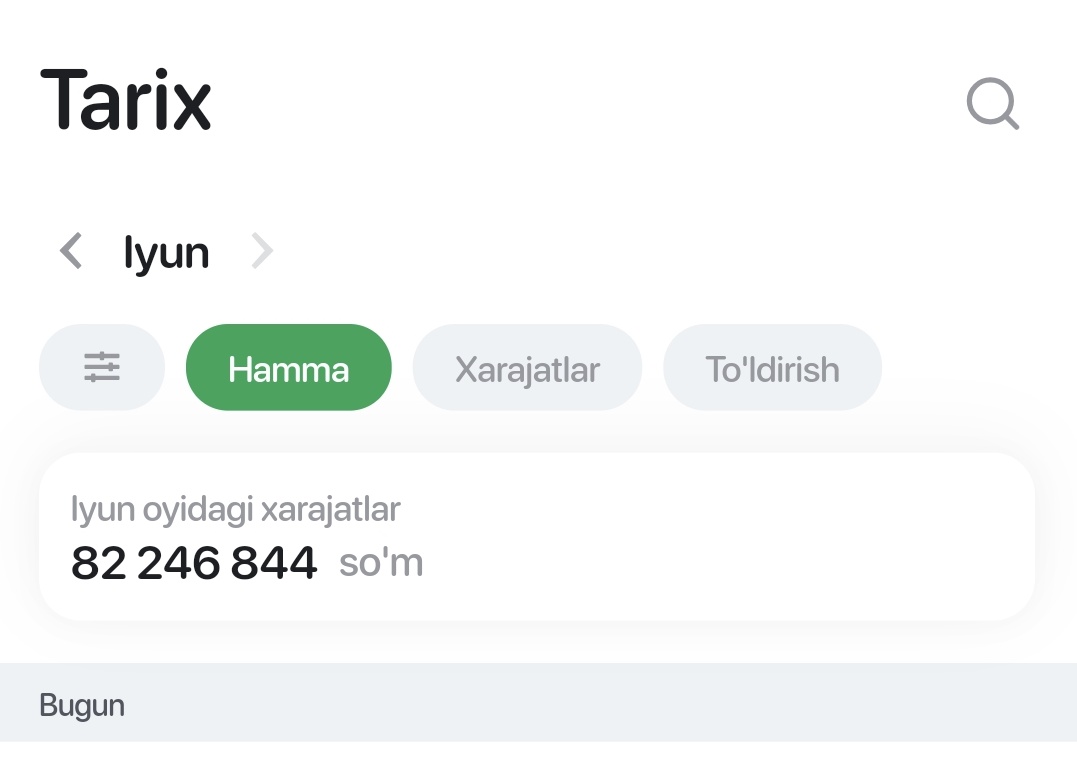 Harajatlar doimgidek