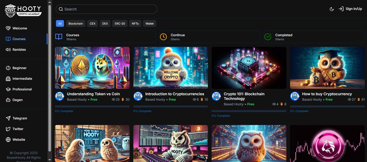 BasedHooty's tweet image. 🚨💥 ACADEMY IS LIVE 💥🎉
Big news! We are officially live — a new home for innovation, creativity, and education:
Academy.BasedHooty.io 🎉
We're only just getting started, with powerful tools and big plans ahead. The future of learning and media starts now.
👉…
