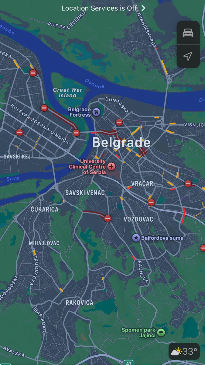 Day 2 of civil disobedience in #Serbia 

#Belgrade 6.10pm
