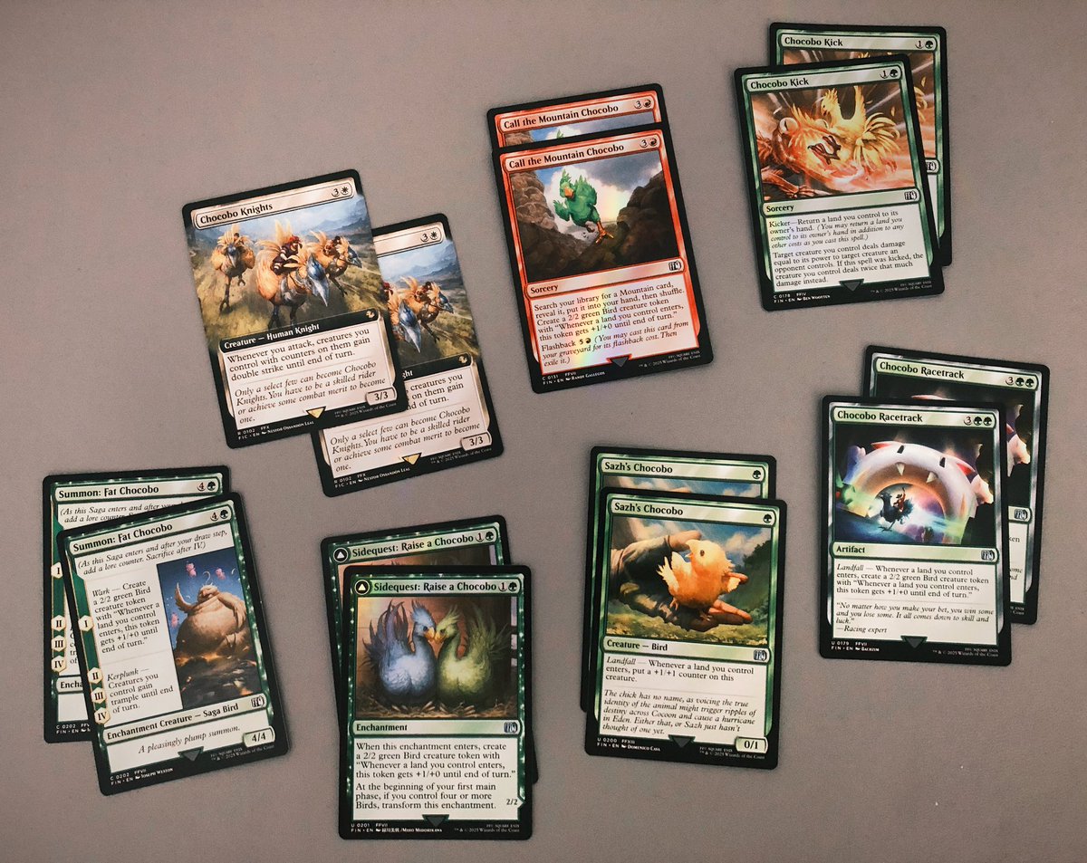 This is just the beginning of my Chocobo Deck! 🤣🐤🐥 
#MTGxFINALFANTASY #chocobo #finalfantasy