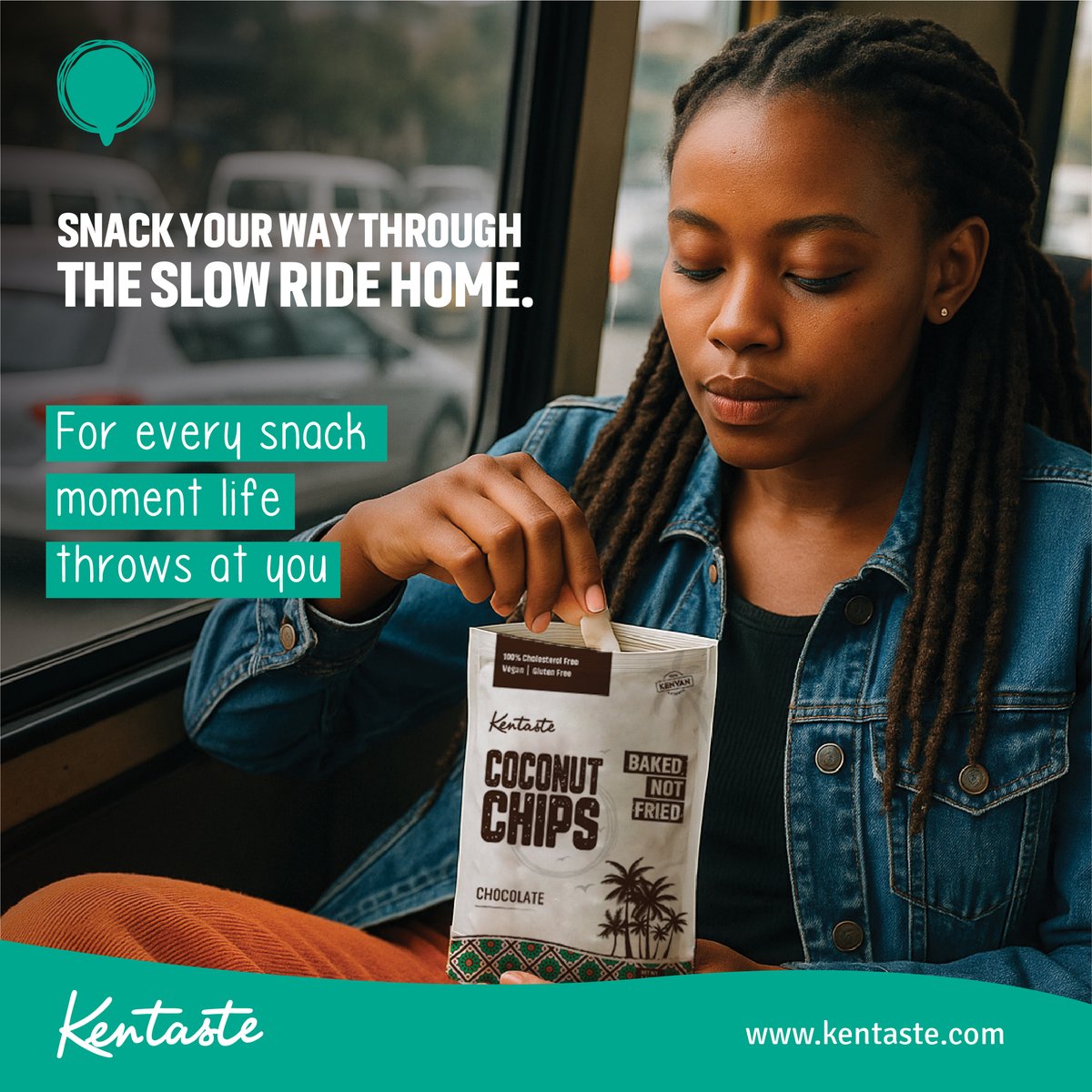 That long ride home just got a lot more delicious.
Whether you’re stuck in traffic or cruising through town, Kentaste Coconut Chips travel well &amp; snack even better. Snacks that fit the moment:Pure coconut.🌴Gluten-free.✅Naturally satisfying
#KentasteCoconutChips #SnackEverywhere