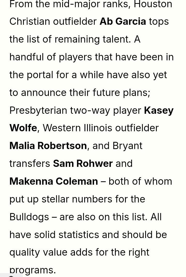 Thank you so much for the mention <a href="/D1Softball/">D1Softball</a>