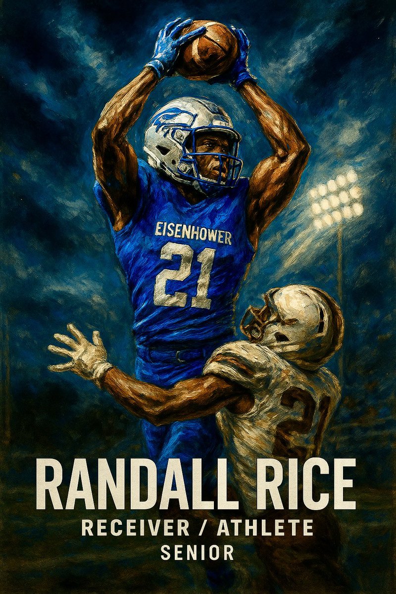 PLAYER SPOTLIGHT
Randall Rice | Senior | WR/ATH

A new face to Eisenhower Football but no stranger to the spotlight — Ike’s star basketball player, is bringing his elite athleticism to the gridiron this fall.

He’s already turning heads with his  speed, vertical, and strong hands