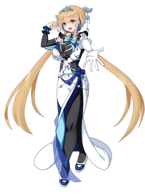 skeb納品いたしました! vtuberの天乃まのさんファンアートです(n╹ω╹)η 素敵な衣装ですね! リクエスト・ブーストありがとうございました! #Skeb