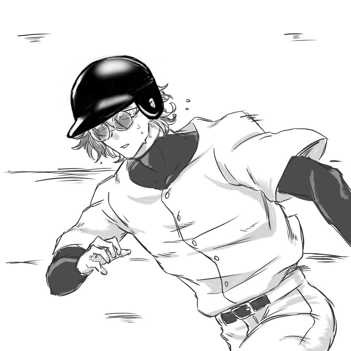 お絵描きリハビリ!
2塁から駆け抜けてサヨナラに繋げてた不破っちがかっこよかった☺️ 