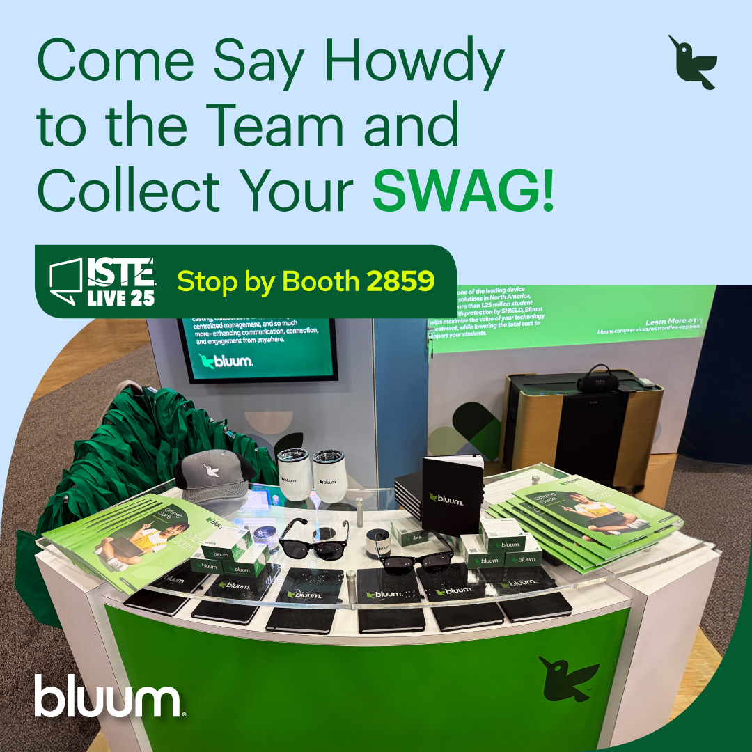 Our <a href="/ISTEofficial/">ISTE</a> booth is buzzing with goodies and great conversation. 🐝 Drop by to collect your Bluum SWAG!

Our team of education-focused experts from across the country is here to help you find the best technology solutions for your students.

Visit booth 2859 to meet