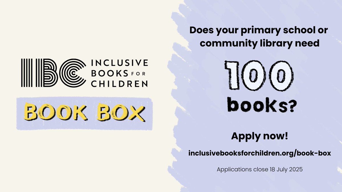 ibc_reads's tweet image. 📚 Calling all schools & libraries! Want to boost your collection with 100 inclusive, FREE books?
Apply now for an #IBCBookBox – 60 boxes up for grabs, packed with titles chosen by us!
Open to UK state primaries. Closes 18 July! 👇
forms.gle/6xJdjdRx1Xkmz3…