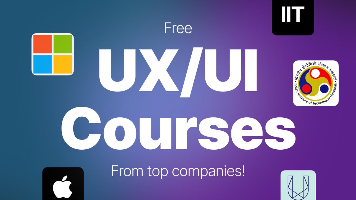 I found some new UX/UI courses from top universities and companies! 😍

👉🏼 Check them out: youtu.be/RAOy_MpOg04

#uidesign #uxdesign #courses