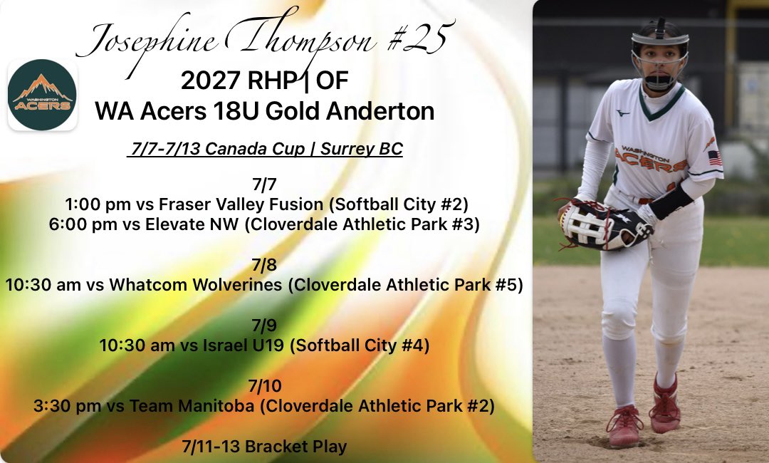 So excited to be heading to Canada this weekend for the 2025 Canada Cup! 

Go Acers! 💚🧡

<a href="/GCU_Softball/">GCU Softball</a> <a href="/hunter_hays27/">Hunter Hays</a>
<a href="/KatFrakes/">Kat Frakes</a> <a href="/NMStateSoftball/">NM State Softball</a>
<a href="/CoachBHiggs/">Benet Higgs</a> <a href="/UNC_BearsSB/">UNC Bears Softball</a>
<a href="/DedeannPH1/">Dedeann Pendleton-Helm</a> <a href="/coachmartinezzz/">tori martinez</a>
<a href="/iowasoftball/">Iowa Softball</a> <a href="/StacyMayJohnson/">Stacy May-Johnson</a> <a href="/Hey_Coach_Bobby/">Bobby Alvara</a>
<a href="/FresnoStateSB/">Fresno State Softball</a> <a href="/CharMorgan34/">Charlotte Morgan</a>