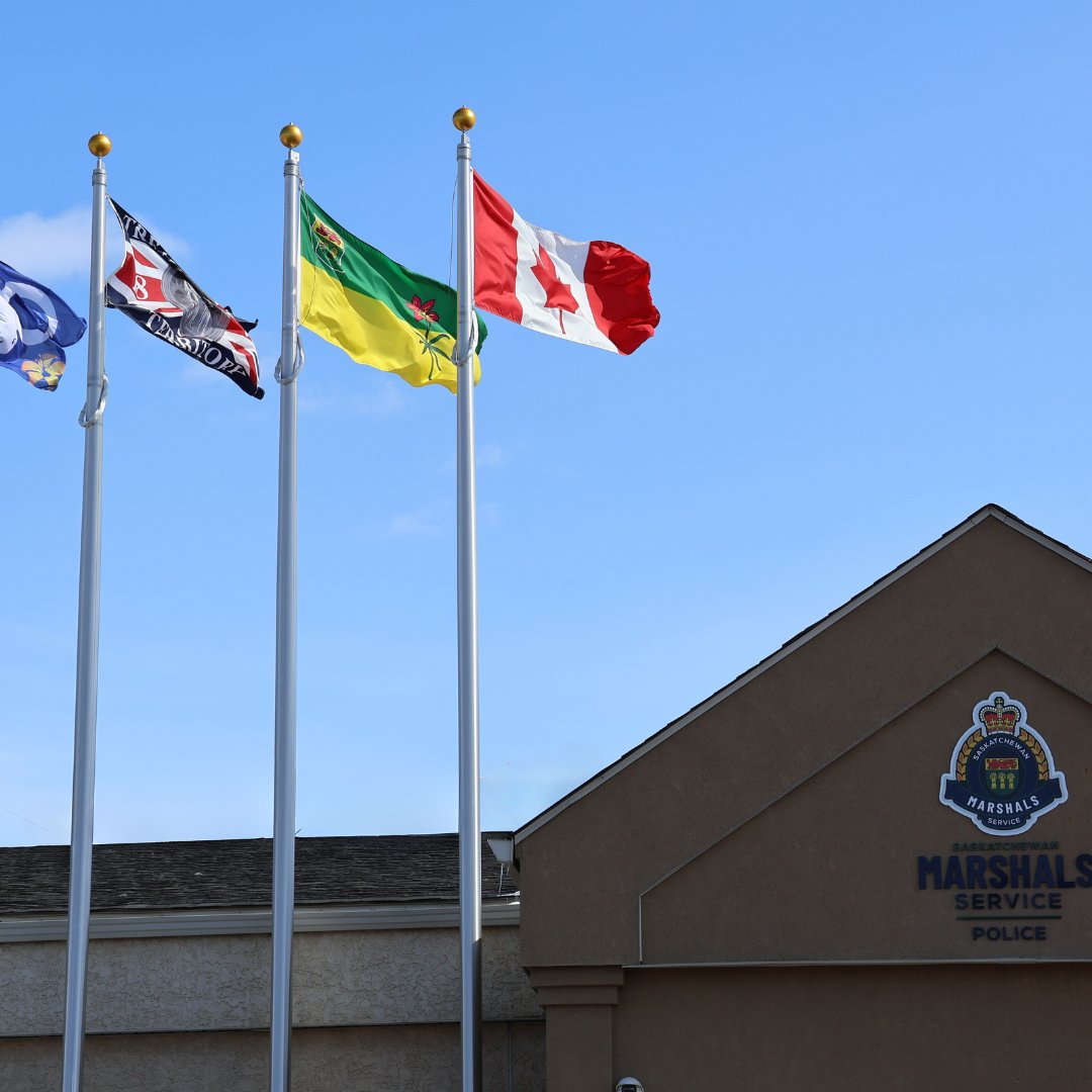 SKMarshals's tweet photo. Together from coast to coast we honor the many communities, cultures and stories that shape Canada.  From all of us with the Saskatchewan Marshals Service, we wish you a safe Canada Day filled with connection, reflection, and celebration. https://t.co/UuV0mjr2pX