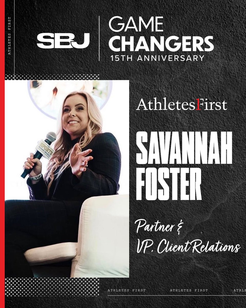 Congratulations to our own Savannah Foster, Partner and Vice President of Client Relations, on being named to Sports Business Journal’s 2025 class of Game Changers, which recognizes women who are making a lasting impact on the business of sports.

We’re thrilled to see Savannah