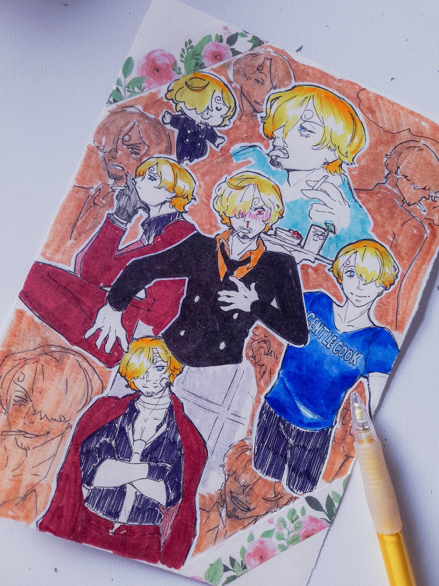 reverzaart2's tweet image. Three days out of home.✨️
I'm not used to traditional anymore but I tried and consumed my background color at the end.
#sanji