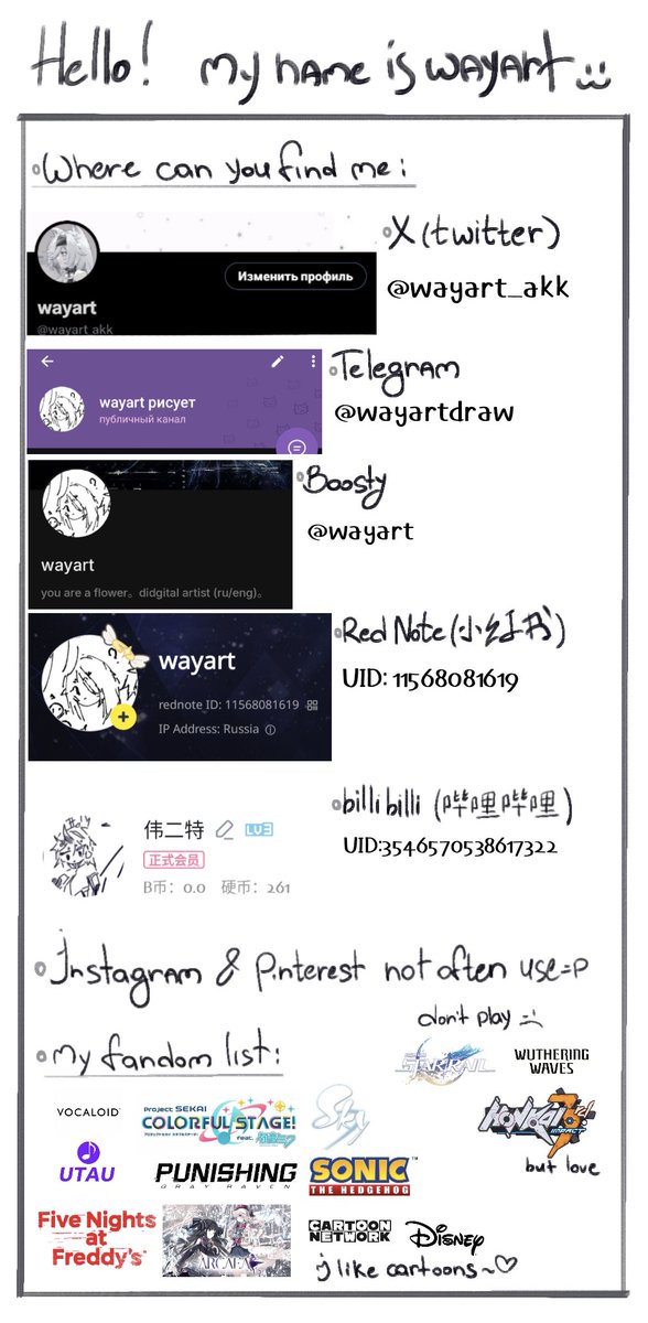 wayart_akk's tweet image. Hello! my name is wayart and i'm a russian artist :p
where can you find me:
• Telegram
t.me/wayartdraw
• Boosty
boosty.to/wayartdraw
• RedNote
xiaohongshu.com/user/profile/6…
• BilliBilli
b23.tv/GnhSaLp
Commission:
• my website wayart.carrd.co