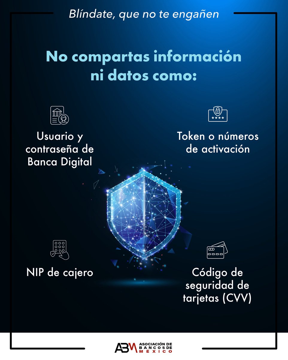 🛡 ¡Protégete de los fraudes financieros con estos consejos! 🛡

Existe una variedad de medios (correos, mensajes de texto o llamadas) y técnicas de fraude (“phishing”, “vishing”, “smishing” o “spoofing”, entre otros) por las cuales los delincuentes tratarán de obtener tus datos.