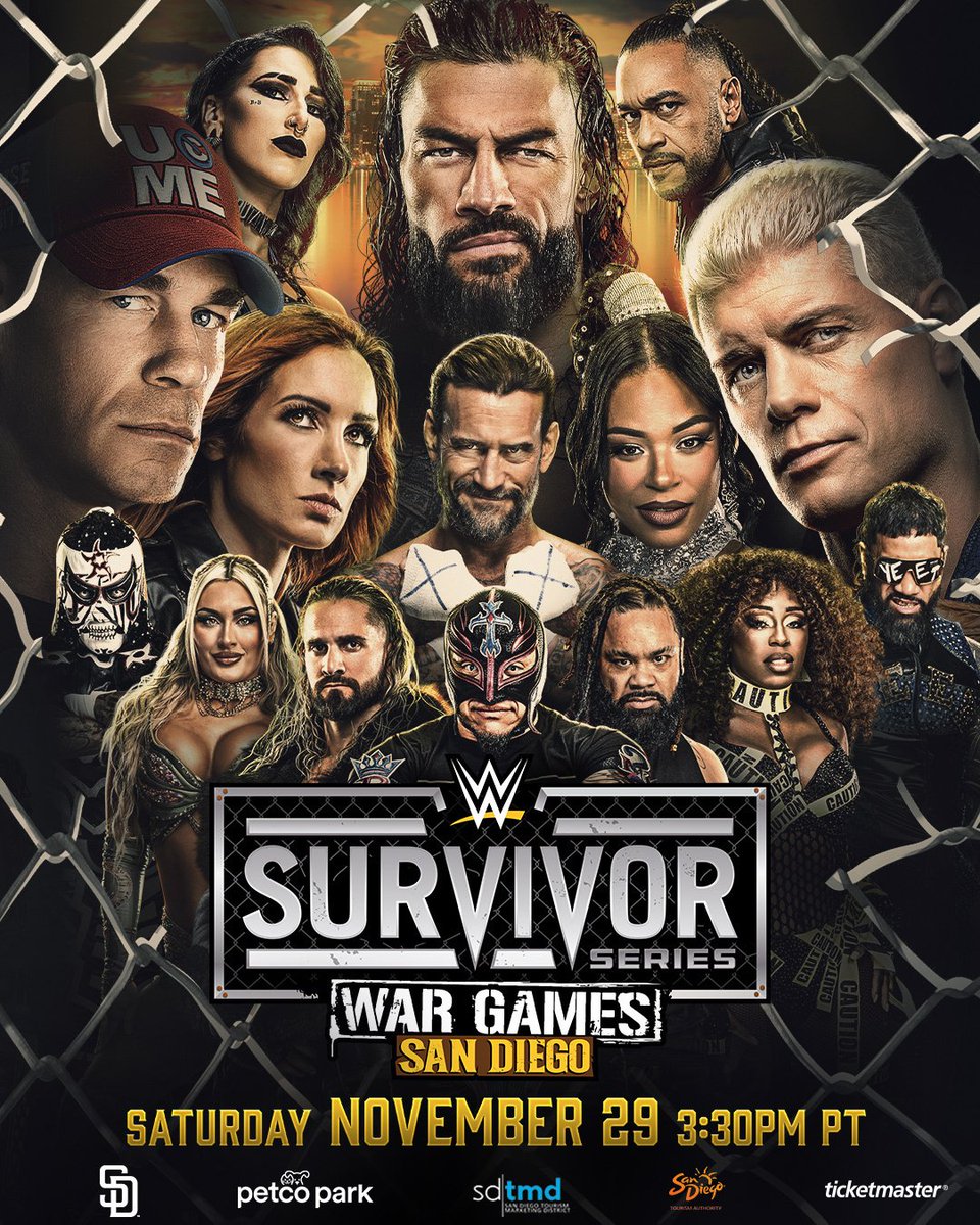 The new official poster for WWE Survivor Series 'WarGames' 2025 in