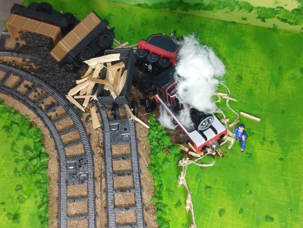 IM ALIVE, OK?????? I was resurrected just to participate in #JustLikeAwdry This year, and this time, with everyone's favorite black train!!!!!!1!!