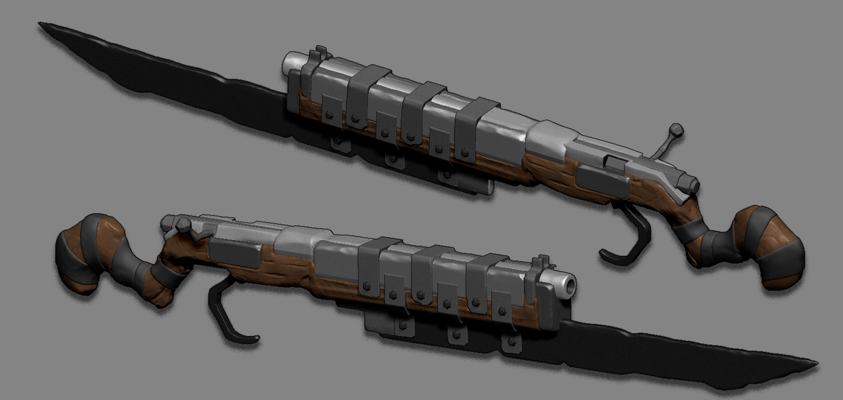 ChaYnik_Lazy's tweet image. WIP Gun
#sketch #3d #weapondesign #zbrush #design #gamedev