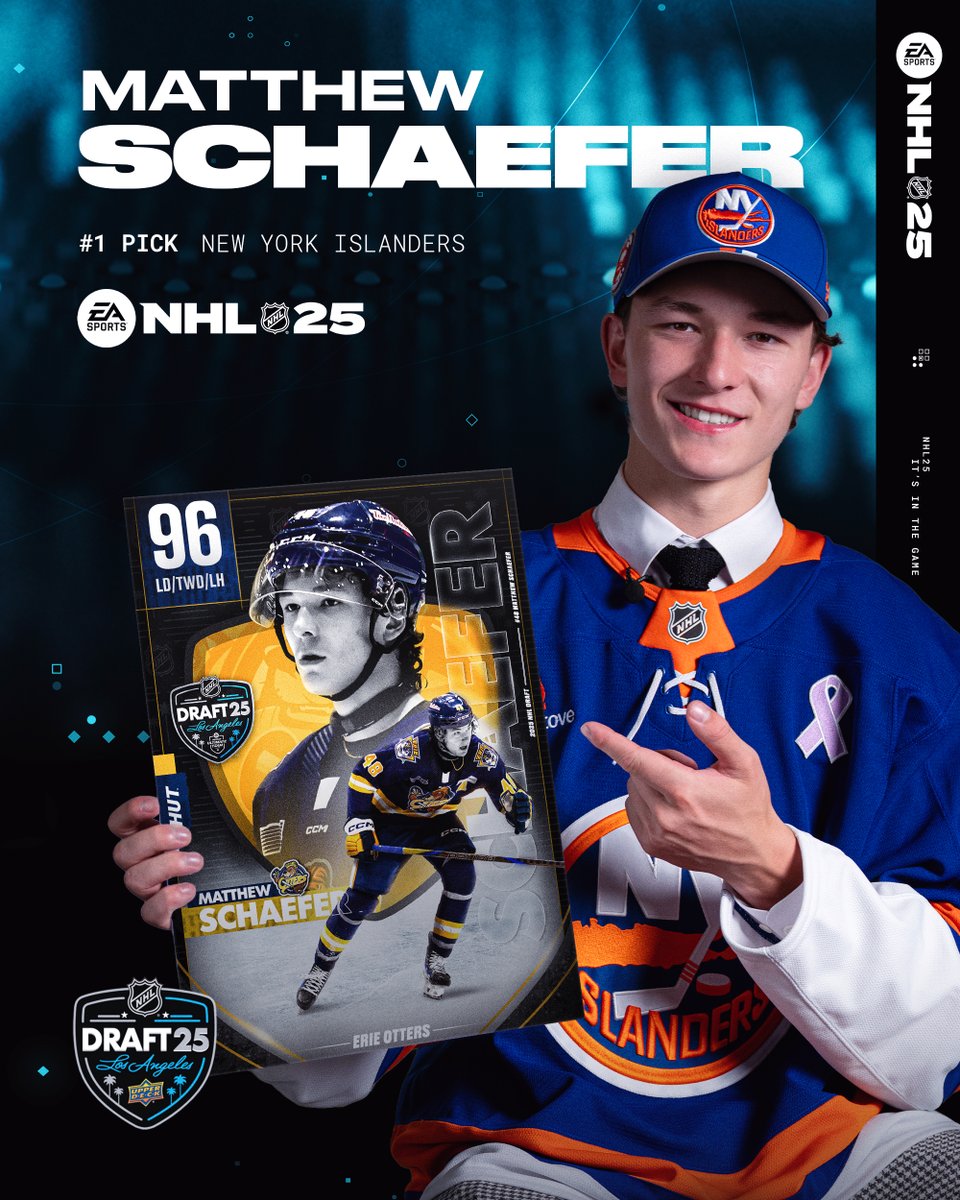 EASPORTSNHL's tweet image. Unlock elite prospects in the #NHLDraft Event— including 1st round pick Matthew Schaefer☝️