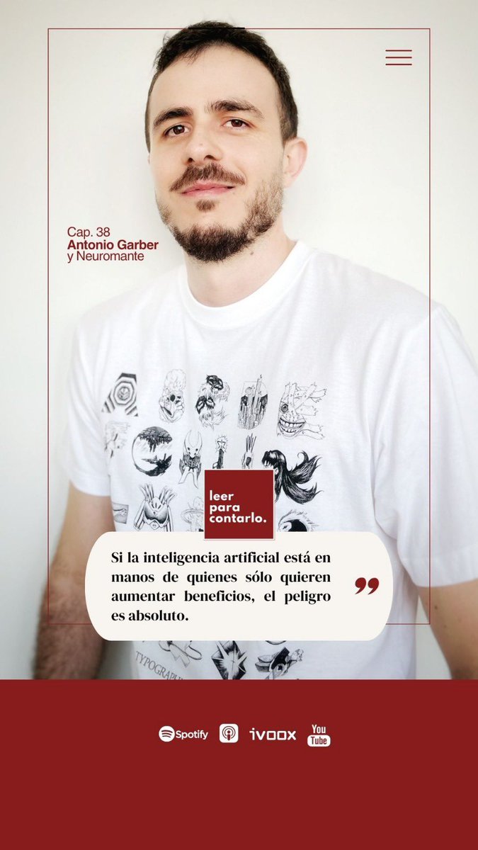 LPC_Podcast's tweet image. El escritor murciano @radicalshocker ha escrito UNI, una novela en la que nos hace reflexionar sobre los envites morales que supone el desarrollo de inteligencias artificiales.
El ganador del Tristana de novela viene al episodio 38 a hacernos pensar:
👉 youtu.be/nkTwS6k0dYM?si…