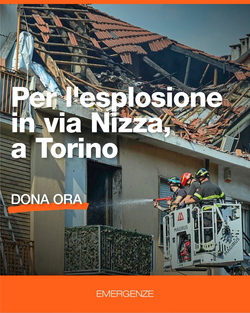 Un’esplosione ha colpito un palazzo in via Nizza, a Torino. Una vittima, cinque feriti, dodici famiglie evacuate.

📌 Specchio dei tempi ha attivato una raccolta fondi per fornire aiuti immediati a chi ha perso tutto.

Sostieni l’intervento: 🔗specchiodeitempi.org/emergenza-tori…