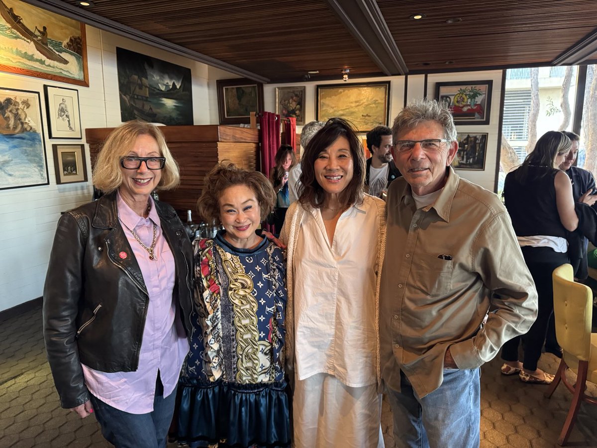 SundanceSatter's tweet image. So much fun watching F1: The Movie at the IMAX Theatre in an evening hosted by the great Miky Lee, Vice Chairman of CJ Group. The photo includes Miky, @janetyang1 and @davidjlatt!