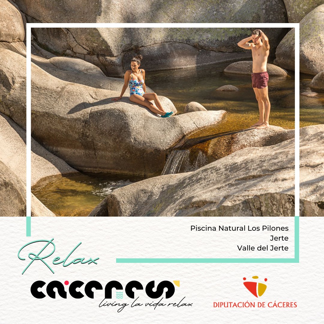 Turismo Provincia Cáceres (@turismo_dipcc) on Twitter photo Piscinas y gargantas naturales de la #ProvinciadeCáceres 💦💦💦
✅Disfruta de la calma y la paz que necesitas para recargar pilas en plena naturaleza.
💦 Entorno Natural "Los Pilones"
📌 Jerte
➡️ Valle del Jerte
Cáceres, #livinglavidarelax
<a href="/DiputacionCC/">DiputacionCC</a> Piscinas y gargantas naturales de la #ProvinciadeCáceres 💦💦💦
✅Disfruta de la calma y la paz que necesitas para recargar pilas en plena naturaleza.
💦 Entorno Natural "Los Pilones"
📌 Jerte
➡️ Valle del Jerte
Cáceres, #livinglavidarelax
<a href="/DiputacionCC/">DiputacionCC</a>