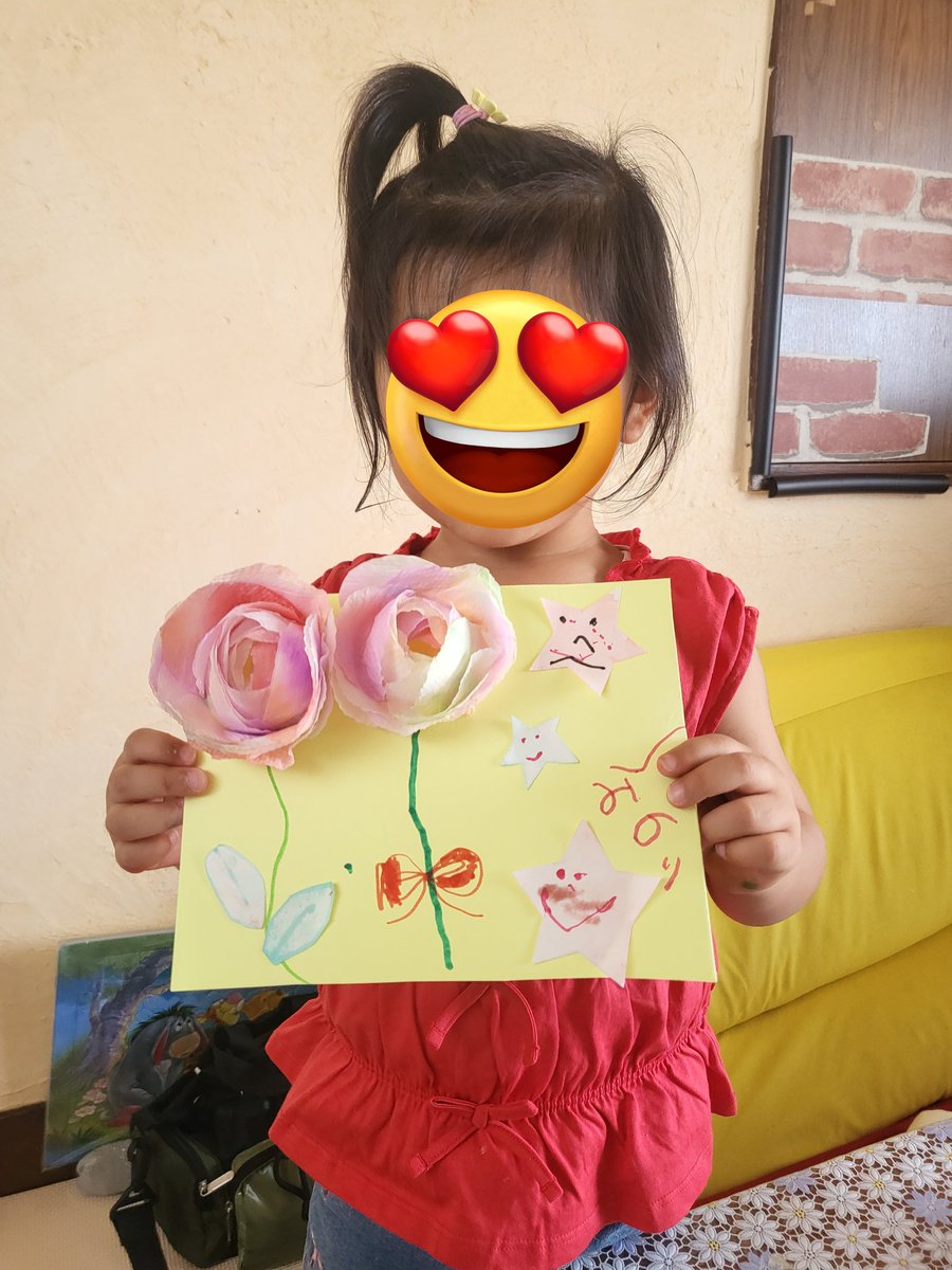 日曜日に姪っ子とお留守番しながら
制作活動したよ〜♡
#2歳の制作