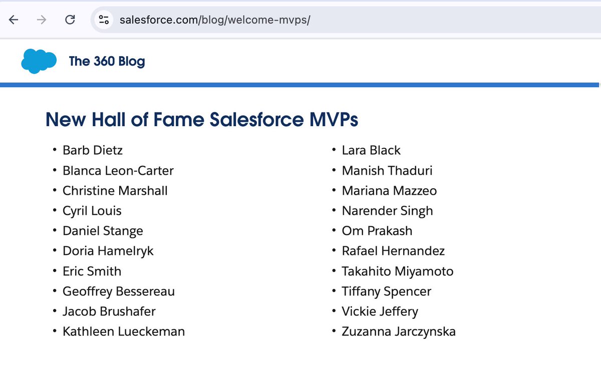 Om Prakash (@omprakash_it) on Twitter photo From humble beginnings to the #SalesforceMVP Hall of Fame.π
Grateful. Emotional. Honoured. π
Thank you, <a href="/Salesforce/">Salesforce</a> #TrailblazerCommunity.π
Congratulations to all the new Salesforce MVPs, renewed MVPs, and my fellow Hall of Famers! π
#SalesforceMVPs #TrailblazerCommunity From humble beginnings to the #SalesforceMVP Hall of Fame.π
Grateful. Emotional. Honoured. π
Thank you, <a href="/Salesforce/">Salesforce</a> #TrailblazerCommunity.π
Congratulations to all the new Salesforce MVPs, renewed MVPs, and my fellow Hall of Famers! π
#SalesforceMVPs #TrailblazerCommunity