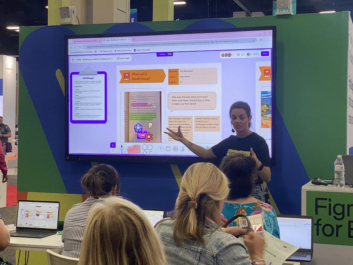 jlbowling's tweet image. Joy, fun, and learning (plus hat making) all at the #FigmaEDU BOOTH! 🤩 @FigmaEdu_Alex @lemmccann #ISTELIVE #ISTELIVE25