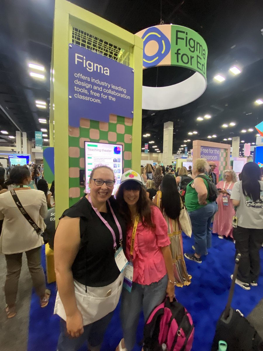 jlbowling's tweet image. Joy, fun, and learning (plus hat making) all at the #FigmaEDU BOOTH! 🤩 @FigmaEdu_Alex @lemmccann #ISTELIVE #ISTELIVE25