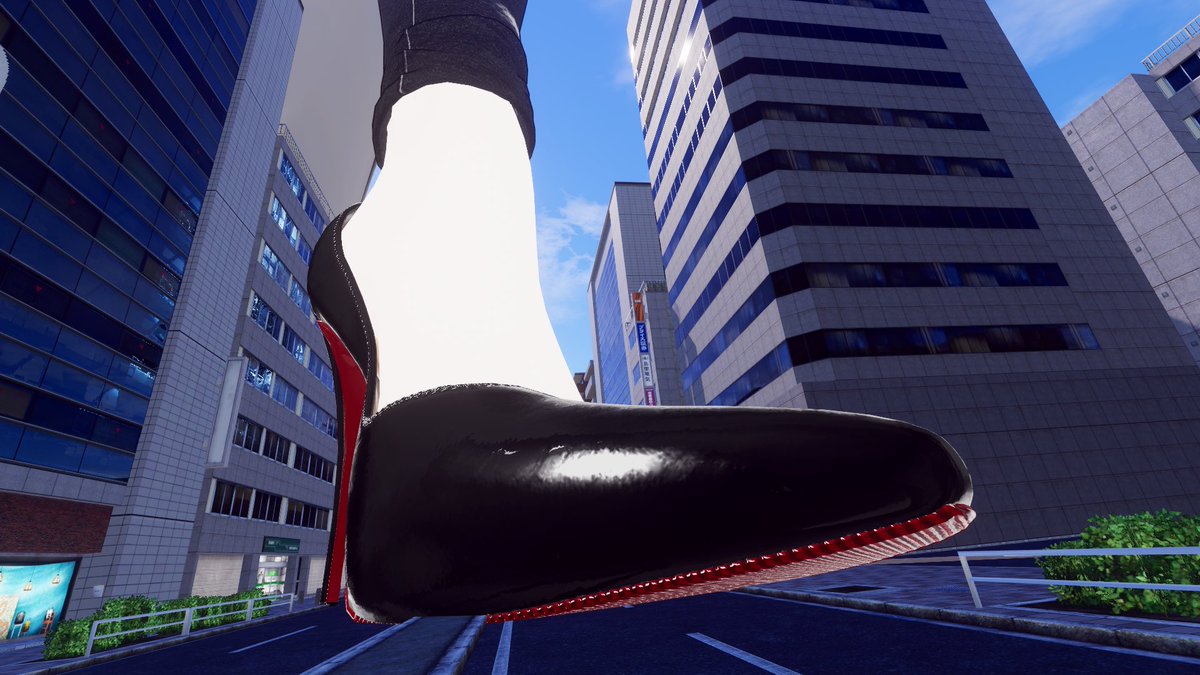 The giantess pauses as she tower over the puny city. She look down as most of the city has already evacuated. She notices one daring tiny. 

You~

As her tall heels stand next to you. She looks down on you. You were now at her mercy~

#SizeTwitter #SizeVR #Giantess