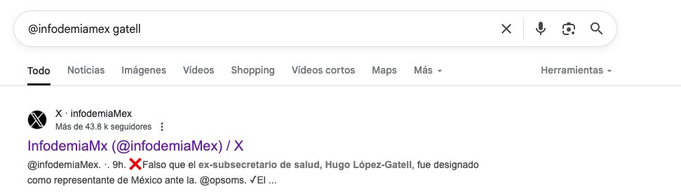 La cuenta <a href="/infodemiaMex/">InfodemiaMx</a> borró el tuit en el que dicen que es falso que Hugo López-Gatell representará a México ante la OMS. 

Google no olvida tan rápido.

Hoy, <a href="/Claudiashein/">Claudia Sheinbaum Pardo</a> dijo que ella misma lo designó.

Si <a href="/infodemiaMex/">InfodemiaMx</a> dice que es falso, lo más probable es que sea verdad.