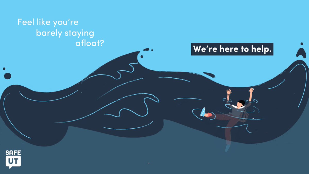 Feel like you're barely staying afloat? 🌊

SafeUT counselors are available—for free 24/7, every day of the year—to offer support and prevent issues from getting worse.