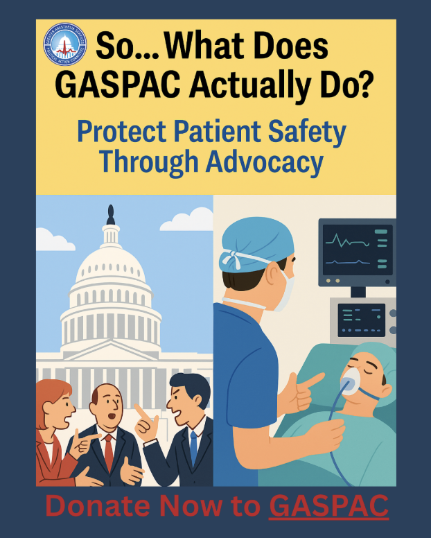 CSAHQ's tweet image. GASPAC is your voice at the Capitol—defending physician-led care, fighting unsafe scope expansion, and making sure lawmakers understand the value of anesthesiologist training in every OR. ow.ly/6Akj50WfBcr
#GASPAC #CSA #Anesthesiology #PatientSafety #PhysicianLedCare