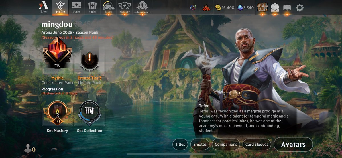 June recap:
HS:I have never been top100 when the season end in HS, hopefully push further next month
MTGA: secure the qualifier weekend but my deck got banned, any recommendations to new std meta?