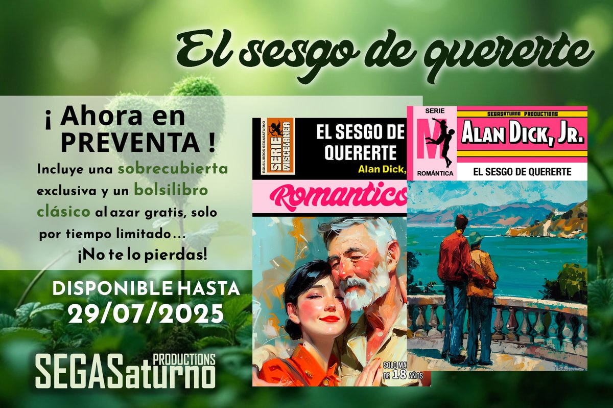 alfonsryo's tweet image. 🎉 ¡Mi nuevo libro, y esta vez es romántico! Ya está en preventa.
&quot;El sesgo de quererte&quot; – Con EXTRAS exclusivos por tiempo limitado: segasaturnoproductions.com/producto/el-se…