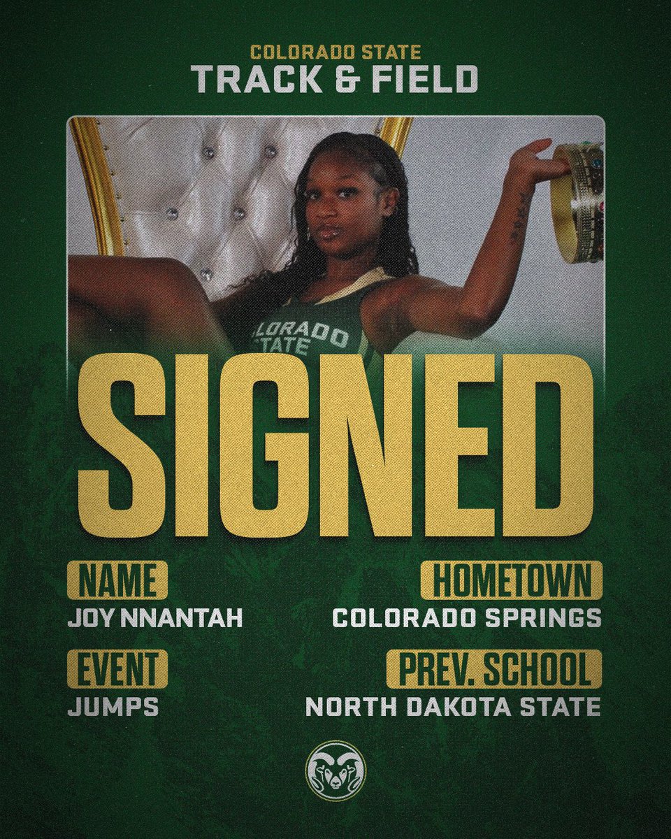 CSUTrackFieldXC's tweet image. 𝐖𝐞𝐥𝐜𝐨𝐦𝐞 𝐓𝐨 𝐓𝐡𝐞 𝐑𝐚𝐦𝐢𝐥𝐲 🐏
Can’t wait to have you in FoCo, Joy!
#Relentless x #CSURams