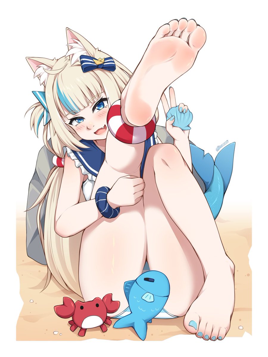 Saba (SamekoSaba) toes, for FREE! 🐟 #sabart