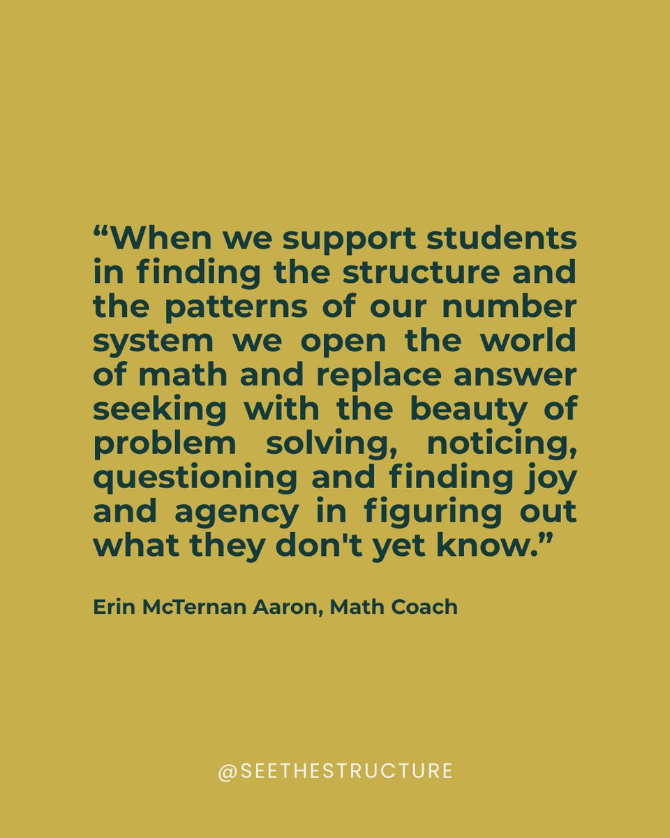 SeeStructure's tweet image. When we help students find the structure &amp;amp; patterns within math, we shift the focus from just getting answers to something deeper: noticing, wondering, problem solving.

That’s where the joy is. That’s where real understanding (and confidence) begins.

#MathIsThinking #JoyInMath