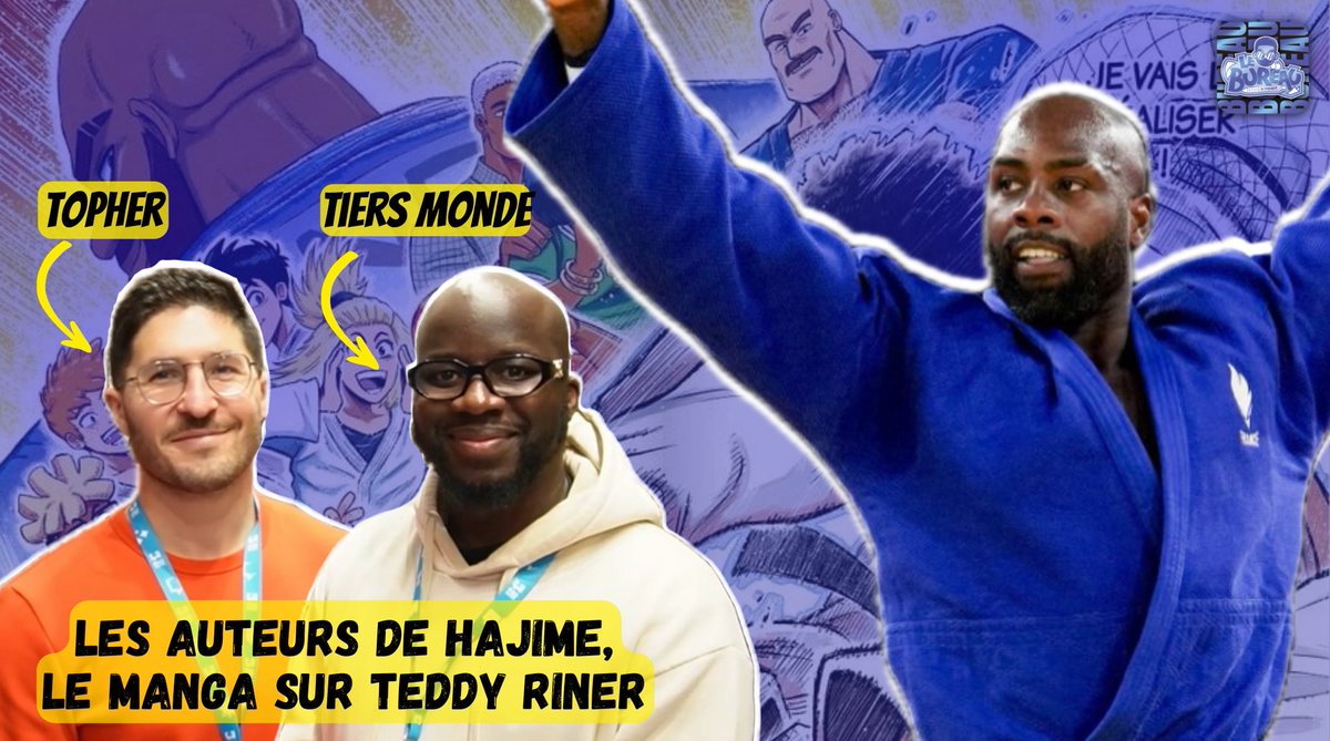 LeBureauCMD's tweet photo. INTERVIEW 📰 : Et si Teddy Riner devenait un héros de manga ?

Lors du FIBD 2025, j’ai eu le plaisir de rencontrer Topher et Tiers Monde, les auteurs d’HAJIME, le manga officiel consacré à Teddy Riner, légende mondiale du Judo. 🥋

▶️ : https://t.co/cBqUGDuzd2 https://t.co/skmNdiK8Ua