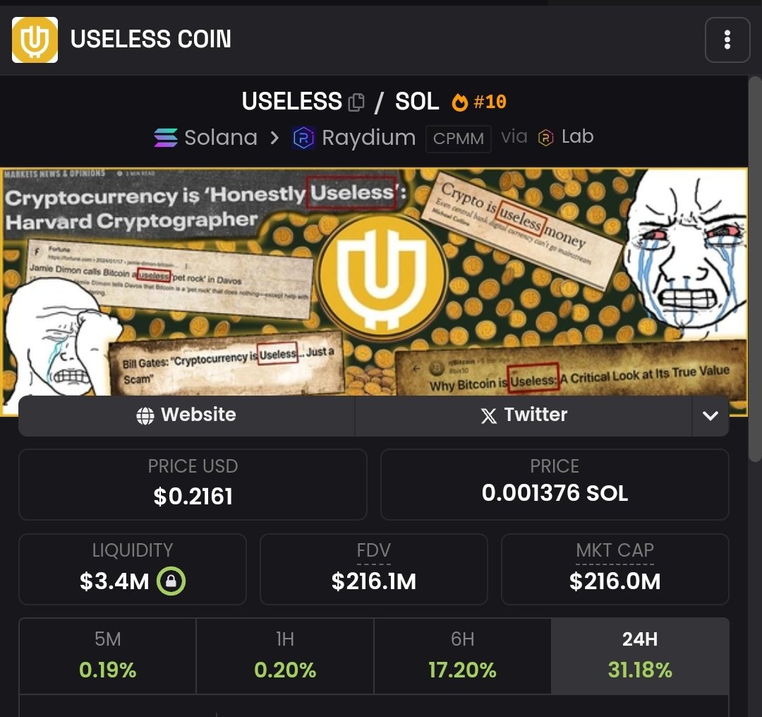 Happy USELESS 200M ATH to every #Useless holders.