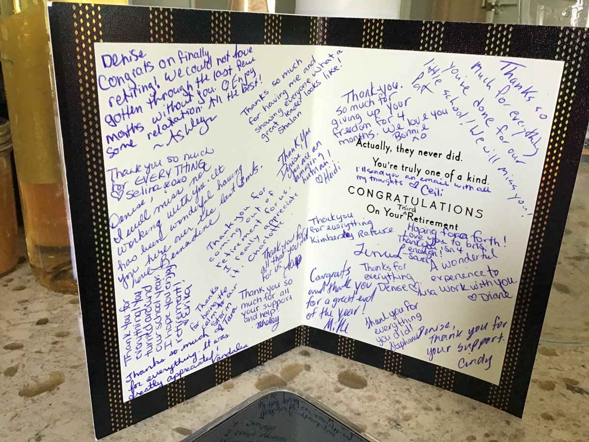 BakerDodge's tweet photo. Let’s try this retirement thing again! Thank you so much to NRCS students, staff and families for an incredible three months. What an amazing school community and what a privilege it has been to be your Principal prior to re-retiring once again. Thank you for your greatness❤️ https://t.co/lhoQ0Htdgr
