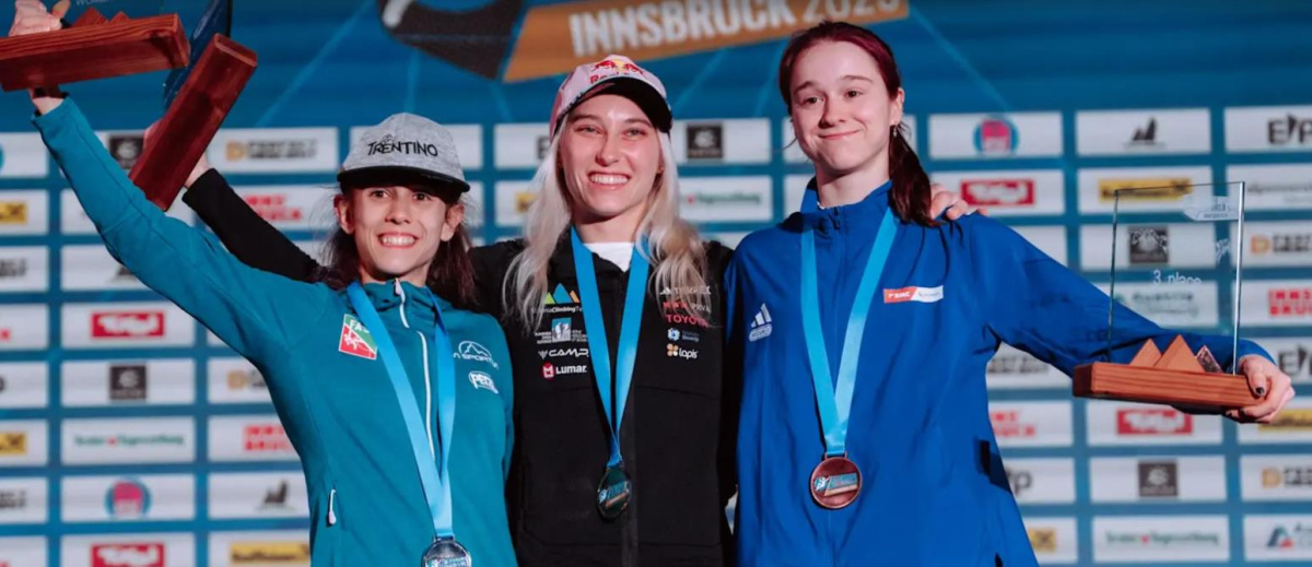 Garnbret takes Innsbruck World Cup Lead Gold: GBs Roberts and McNeice podium

Janja Garnbret takes the IFSC World Cup Lead gold and the Innsbruck double (again), whilst GBs Toby Roberts and Erin McNeice podiumed with silver and bronze. climber.co.uk/news/garnbret-…