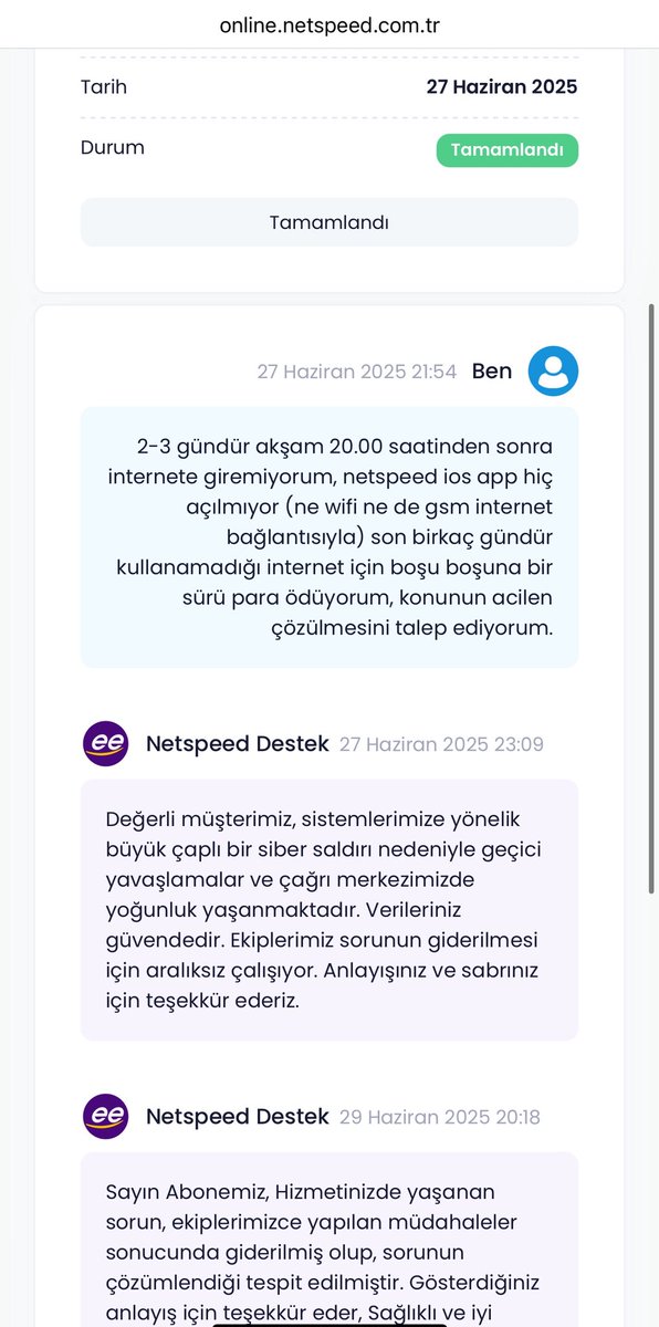 bizansman's tweet image. Bir haftadır aynı terane #Netspeed İnternet hizmeti yine yok ama bahane hazır, “siber saldırı var” bir size var zaten bu saldırılar.. @netspeedtr boşuna para ödüyoruz, karşımızda yeni bir comnet vakası var, niyeti olanlara duyrulur.
Müşteri hizmetleri satarken var sorunda yok..