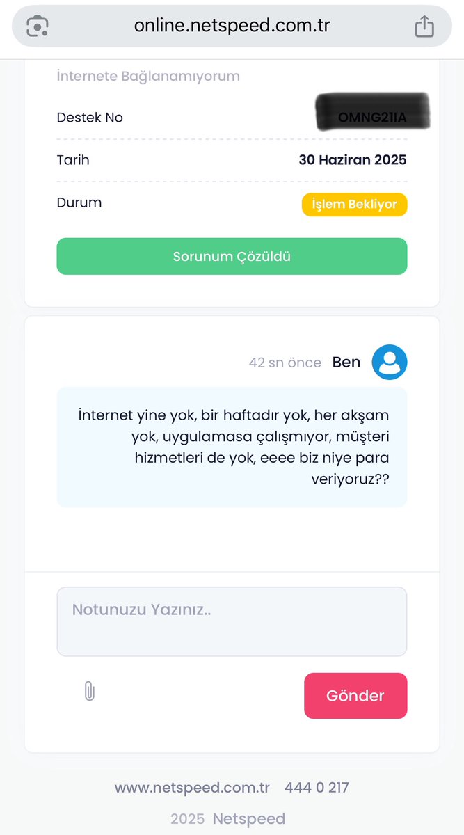 bizansman's tweet image. Bir haftadır aynı terane #Netspeed İnternet hizmeti yine yok ama bahane hazır, “siber saldırı var” bir size var zaten bu saldırılar.. @netspeedtr boşuna para ödüyoruz, karşımızda yeni bir comnet vakası var, niyeti olanlara duyrulur.
Müşteri hizmetleri satarken var sorunda yok..