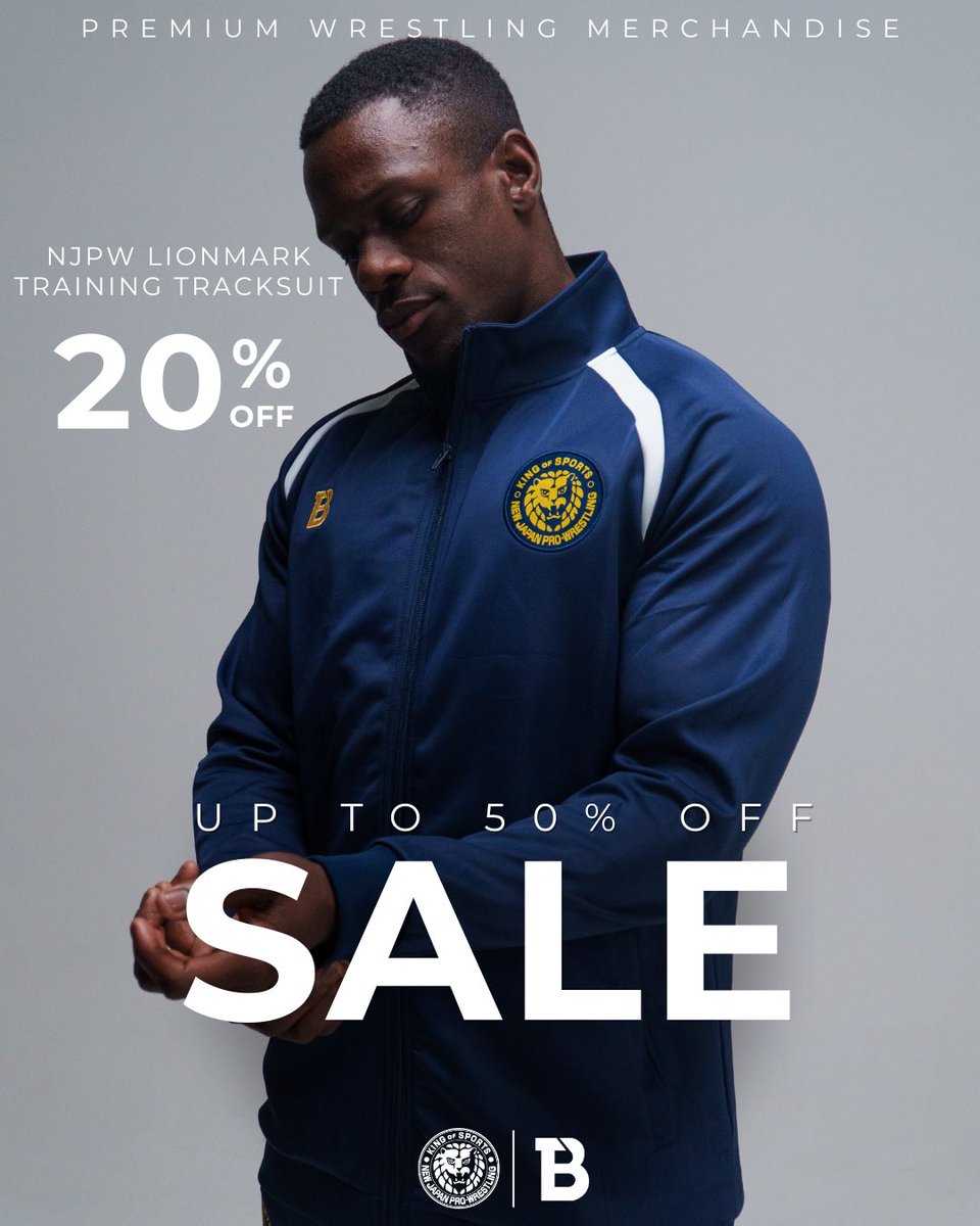 BLCKSMTH (@blcksmthapparel) on Twitter photo Our biggest ever SALE is now on! 🚨
Get major discounts on merch from your favourite promotions & wrestlers, like the <a href="/njpwglobal/">NJPW Global</a> Training Tracksuit, now 20% OFF! Our biggest ever SALE is now on! 🚨
Get major discounts on merch from your favourite promotions & wrestlers, like the <a href="/njpwglobal/">NJPW Global</a> Training Tracksuit, now 20% OFF!
