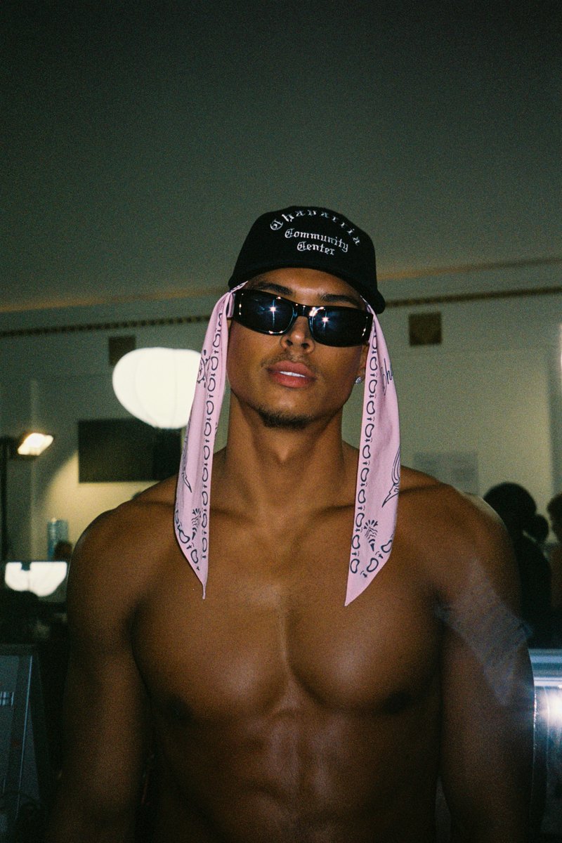 Marlon shot by me on 35mm film backstage at Willy Chavarria show in Paris 🎞️