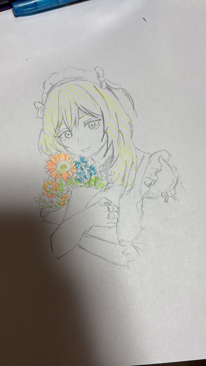 尊かったから描けるかなと思って描いたら侮辱しとるみたいな絵になってしまって号泣😭😭😭
ちりちゃんごめんー！！！