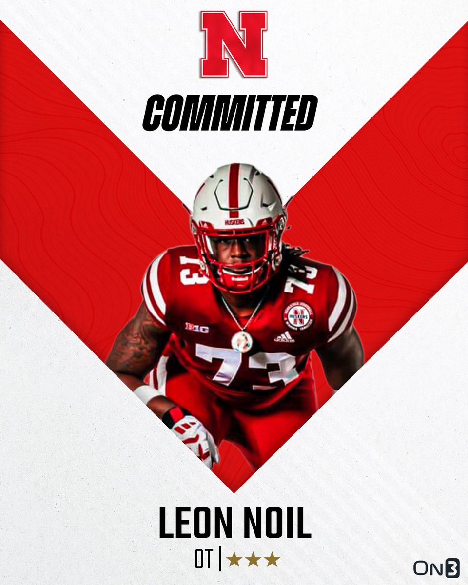 On3 Recruits (@on3recruits) on Twitter photo 🚨BREAKING🚨 OT Leon Noil has committed to Nebraska🌽
More from <a href="/ChadSimmons_/">ChadSimmons</a>: on3.com/rivals/news/in… 🚨BREAKING🚨 OT Leon Noil has committed to Nebraska🌽
More from <a href="/ChadSimmons_/">ChadSimmons</a>: on3.com/rivals/news/in…